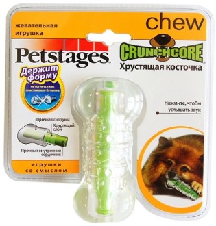 дополнительная картинка для Хрустящая косточка 10см PETSTAGES резиновая игрушка для собак на сайте сети магазинов Бонифаций