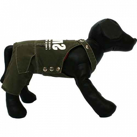 дополнительная картинка для Комбинезон на лямках "Смарт" зеленый 28 см для собак на сайте сети магазинов Бонифаций
