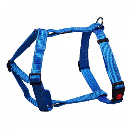 дополнительная картинка для Шлейка 25мм х 60-90см L JOY стропа синяя со светоотражающими элементами для собак на сайте сети магазинов Бонифаций