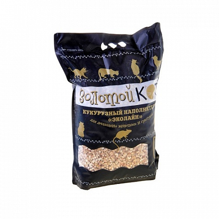 дополнительная картинка для Наполнитель 3л "Золотой кот" кукурузные гранулы для грызунов на сайте сети магазинов Бонифаций