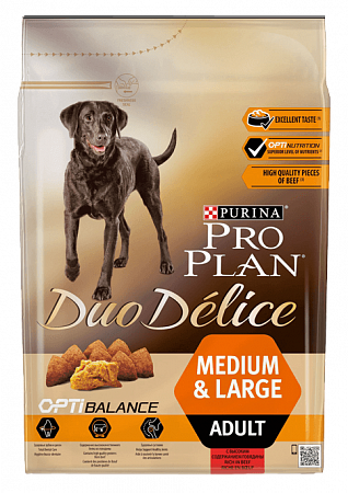 дополнительная картинка для Корм 2,5кг DUO DELICE с говядиной и рисом для собак (12386266) на сайте сети магазинов Бонифаций