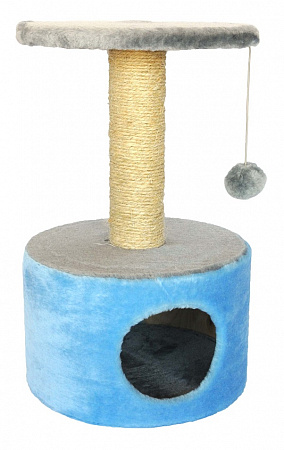 дополнительная картинка для Домик круглый 38х38х60см Шурум-Бурум голубой для кошек на сайте сети магазинов Бонифаций