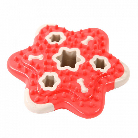 дополнительная картинка для Звезда 11х14см красная резиновая игрушка для собак на сайте сети магазинов Бонифаций