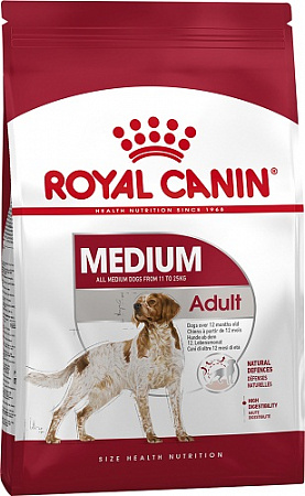 дополнительная картинка для Корм 3кг Royal Canin Медиум Эдалт для собак средних пород (30040300R0) на сайте сети магазинов Бонифаций