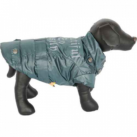 дополнительная картинка для Ветровка с поясом зелёный 20 см для собак на сайте сети магазинов Бонифаций