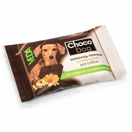 дополнительная картинка для Шоколад темный 15гр VEDA для собак (540371) на сайте сети магазинов Бонифаций