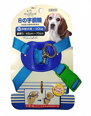 дополнительная картинка для Шлейка М темно-синяя стропа для собак на сайте сети магазинов Бонифаций