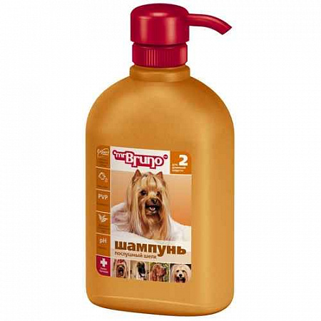 дополнительная картинка для Шампунь 350мл Мистер Бруно Послушный шелк для собак на сайте сети магазинов Бонифаций