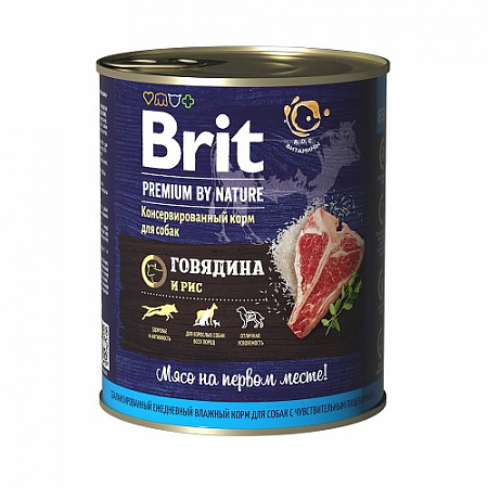 дополнительная картинка для Корм 850г Brit с говядиной и печенью для соб.ж/б  на сайте сети магазинов Бонифаций