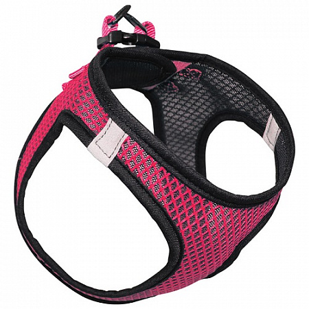 дополнительная картинка для Шлейка-жилетка нейлоновая розовая S or.370-400мм для собак на сайте сети магазинов Бонифаций