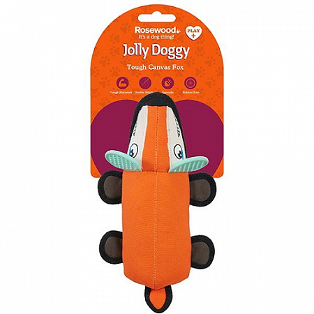 дополнительная картинка для Лиса 32см ROSEWOOD оранжевая тестильная игрушка для собак на сайте сети магазинов Бонифаций
