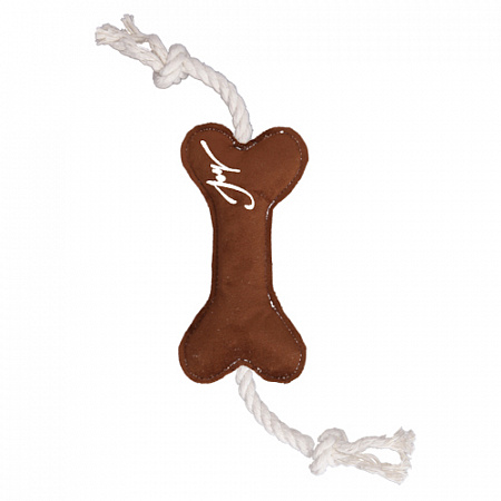 дополнительная картинка для Косточка 33х8см JOY текстильная коричневая игрушка для собак на сайте сети магазинов Бонифаций