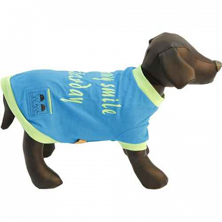 дополнительная картинка для Футболка "Smile"синяя 20см для собак для собак на сайте сети магазинов Бонифаций