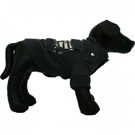дополнительная картинка для Куртка "Хочу пойти гулять" серый 23 см для собак на сайте сети магазинов Бонифаций