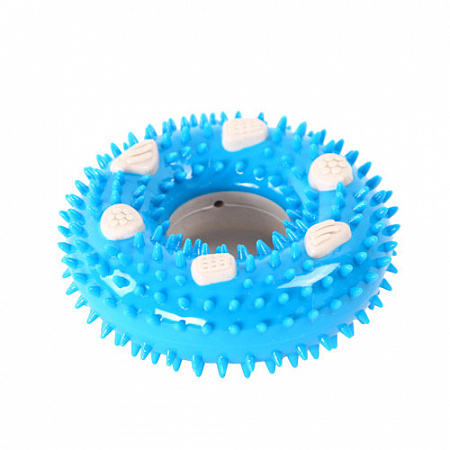 дополнительная картинка для Кольцо 10х3,5см Шурум-Бурум синяя резиновая игрушка для собак на сайте сети магазинов Бонифаций