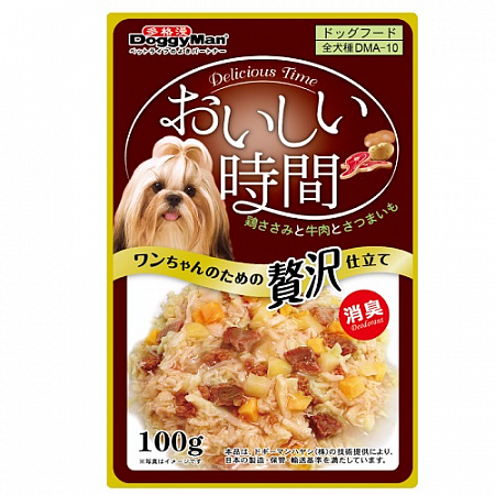 дополнительная картинка для Корм 100г Аппетитное рагу из куриного филе и японского телёнка с бататом для собак на сайте сети магазинов Бонифаций