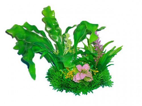 дополнительная картинка для Композиция из растений 15см Prime пластиковая декор для аквариума на сайте сети магазинов Бонифаций