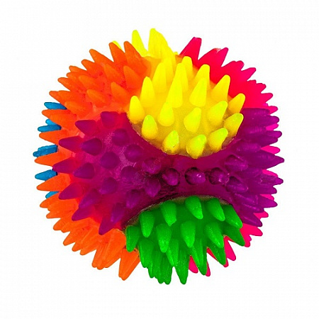 дополнительная картинка для Мяч 7,5см WOGY игольчатый мигающий игрушка для собак на сайте сети магазинов Бонифаций