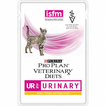 дополнительная картинка для Корм 85г PVD Purina Veterinary Diets UR с курицей при забол.моч.сист. для кошек (12381673) на сайте сети магазинов Бонифаций