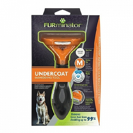 дополнительная картинка для Фурминатор М для короткошерстных собак средних пород FURminator Short Hair Medium Dog на сайте сети магазинов Бонифаций