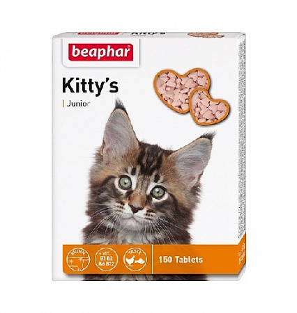 дополнительная картинка для Kittys Unior 150тб Beaphar с биотином для котят (12508С) на сайте сети магазинов Бонифаций