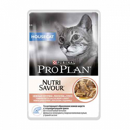 дополнительная картинка для Корм 85г ProPlan с лососем, в соусе для домашних кошек (12249425) на сайте сети магазинов Бонифаций
