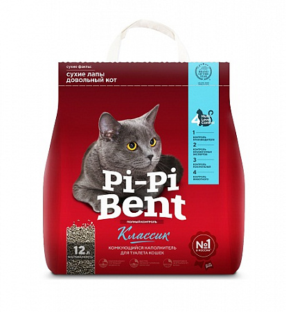 дополнительная картинка для Наполнитель 5кг Pi-Pi-Bent "Классик" комкующийся для кошек на сайте сети магазинов Бонифаций
