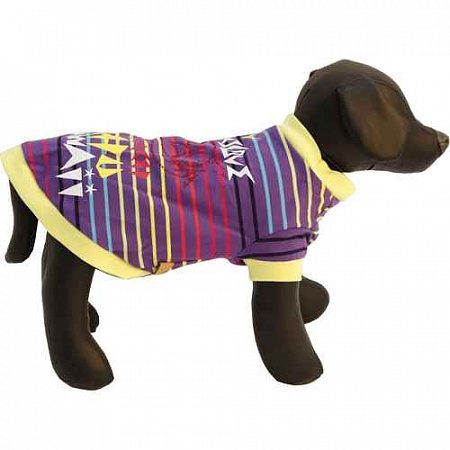 дополнительная картинка для Футболка полосатая пурпур 20 см для собак на сайте сети магазинов Бонифаций