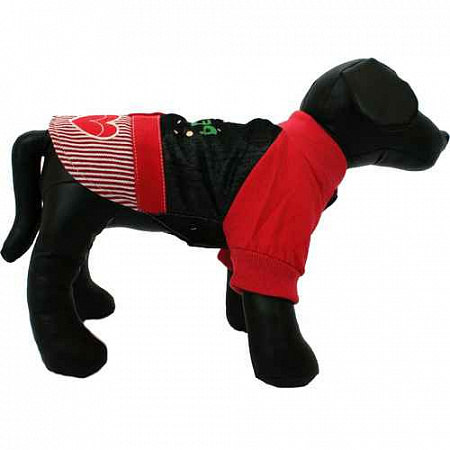 дополнительная картинка для Куртка "Яблоко" черный 23 см для собак на сайте сети магазинов Бонифаций