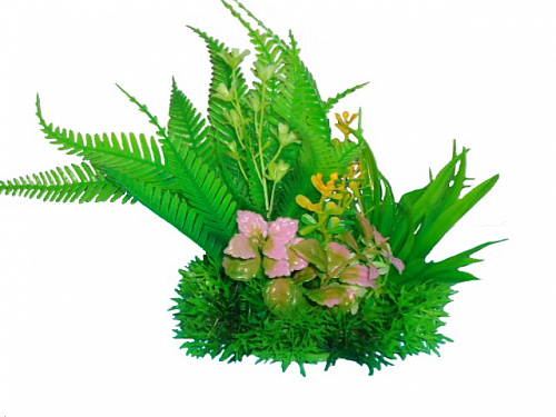 дополнительная картинка для Композиция из растений 15см Prime М626 пластиковая декор для аквариума на сайте сети магазинов Бонифаций