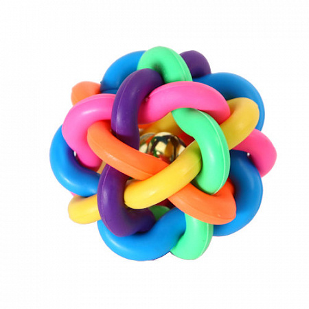 дополнительная картинка для Мяч плетеный 6,9см Шурум-Бурум резиновая игрушка для собак на сайте сети магазинов Бонифаций