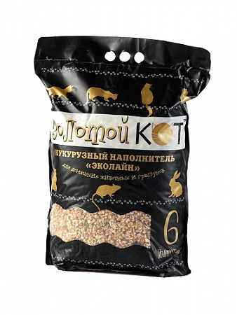 дополнительная картинка для Наполнитель 6л "Золотой кот" впитывающий кукурузный для грызунов на сайте сети магазинов Бонифаций