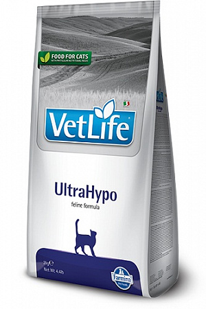 дополнительная картинка для Корм 400г Vet Life Ultrahypo для кошек при аллергии на сайте сети магазинов Бонифаций