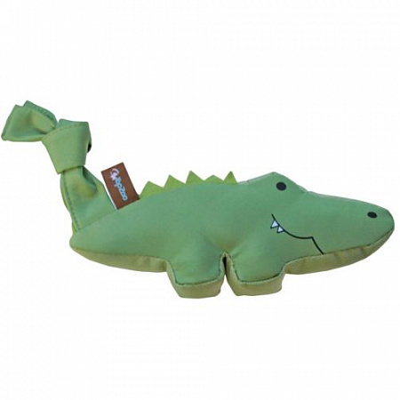 дополнительная картинка для Крокодил 20х3х7см зеленый, текстильная игрушка для собак на сайте сети магазинов Бонифаций