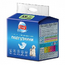 картинка для Подгузники XS 2-4кг CLINY 11шт для кошек и собак (К201) на сайте сети магазинов Бонифаций