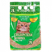 картинка для Наполнитель 3л Сибирская кошка Лесной древесный для котят (24316) на сайте сети магазинов Бонифаций