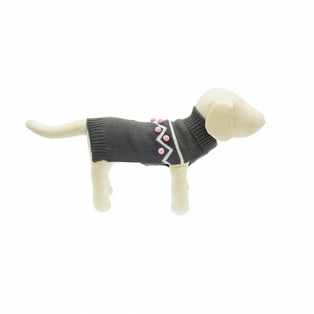 дополнительная картинка для Свитер  35см "Волна" серый  для собак на сайте сети магазинов Бонифаций