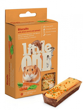 дополнительная картинка для Бисквиты LITTLE ONE с морковью для грызунов на сайте сети магазинов Бонифаций