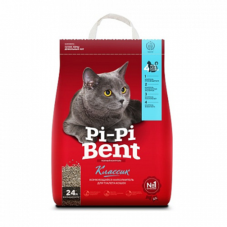 дополнительная картинка для Наполнитель 10кг Pi-Pi-Bent "Классик" комкующийся для кошек на сайте сети магазинов Бонифаций