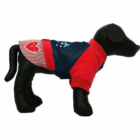 дополнительная картинка для Куртка "Яблоко" синий 23 см для собак на сайте сети магазинов Бонифаций