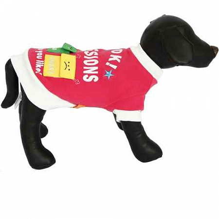 дополнительная картинка для Футболка "Экспрессия" красный 20см XS для собак на сайте сети магазинов Бонифаций