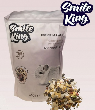 дополнительная картинка для Корм 600г Smile King премиум для шиншилл на сайте сети магазинов Бонифаций