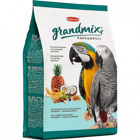 дополнительная картинка для Корм 2кг Padovan Grandmix Pappagalli для крупных попугаев (003/РР00653) на сайте сети магазинов Бонифаций