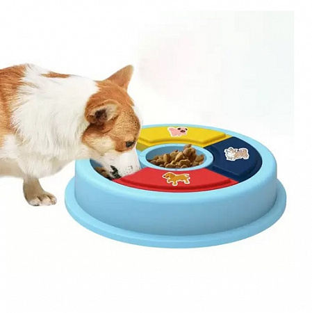 дополнительная картинка для Игрушка интерактивная SkyRus "Mini Puzzle Toy", голубая для собак и кошек на сайте сети магазинов Бонифаций