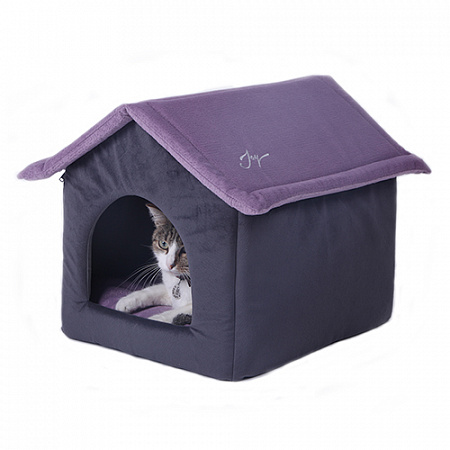 дополнительная картинка для Дом со съемной крышей 53х41х39см JOY цвет в ассортименте для кошек на сайте сети магазинов Бонифаций